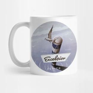 Vintage Travel Poster Excelsior Hotel Mug